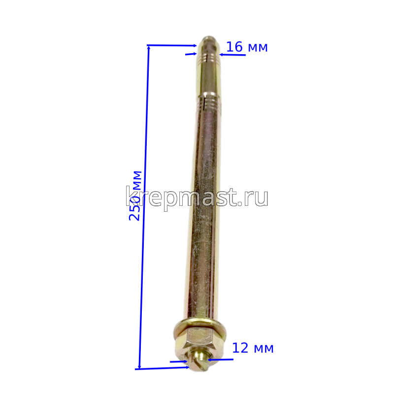 Анкер двухраспорный 12х250х16