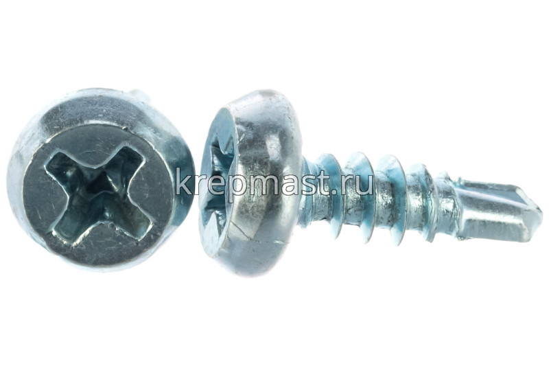 Саморез п/цил. сверло 3,5х11 оцинк. (белый)