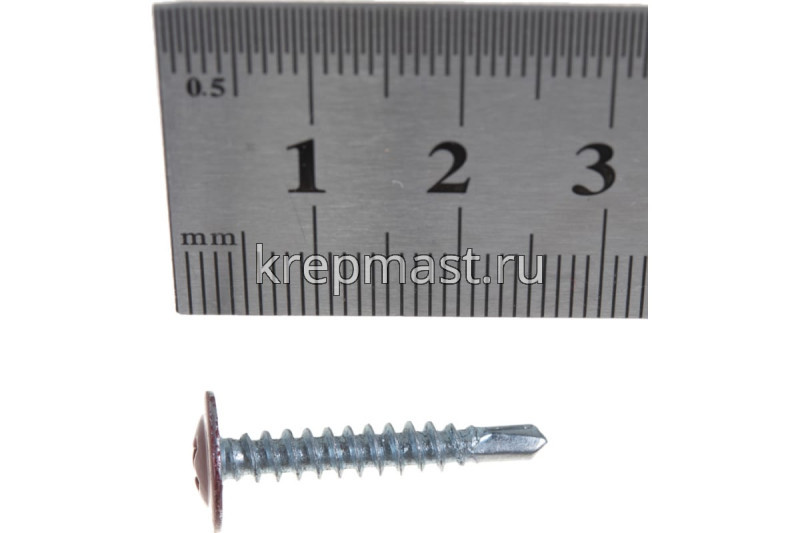 Саморез п/сф головка с п/ш сверло 4,2х25 RAL 3005