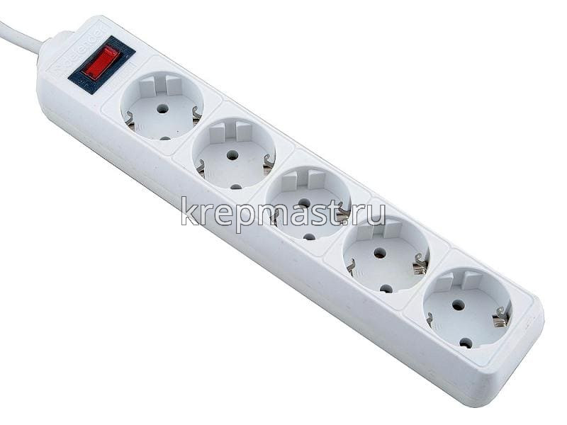 Сетевой фильтр 5гн/ 5,0м DEFENDER / СОЮЗ/ КОСМОС белый / черный