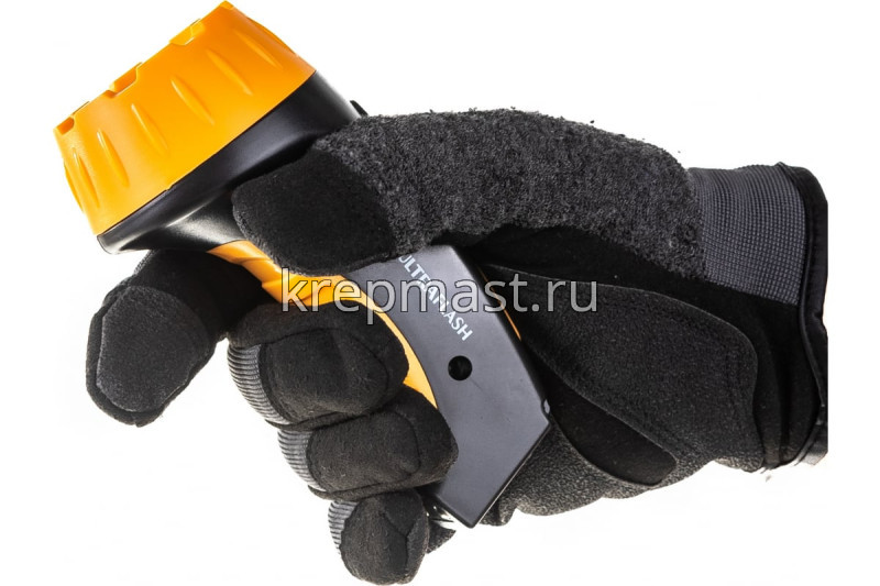 Фонарь ULTRAFLASH аккум. черный/желтый 4LED