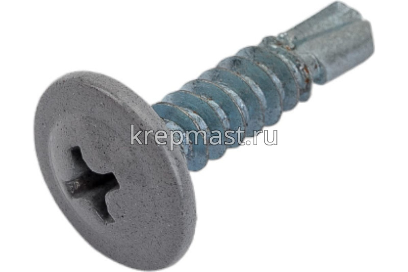 Саморез п/сф головка с п/ш сверло 4,2х19 RAL 7004