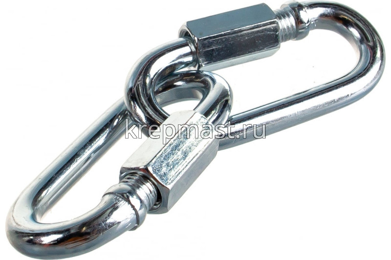 Соединитель цепей с гайкой 8мм (карабин винтовой)