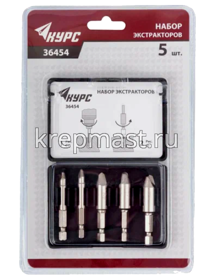 Набор экстракторов FIT д/выкруч. болтов и шпилек (5шт) усиленный