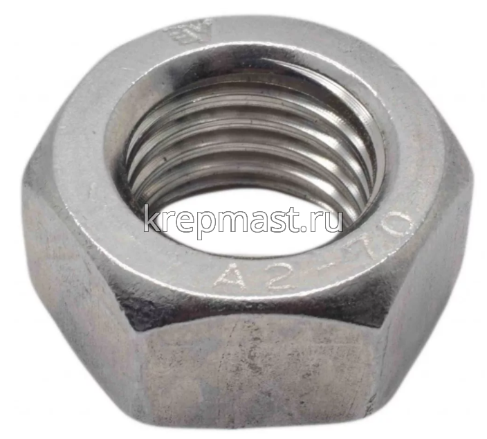 Гайка DIN 934 6-гр. М 20 (2,5) нерж. А2