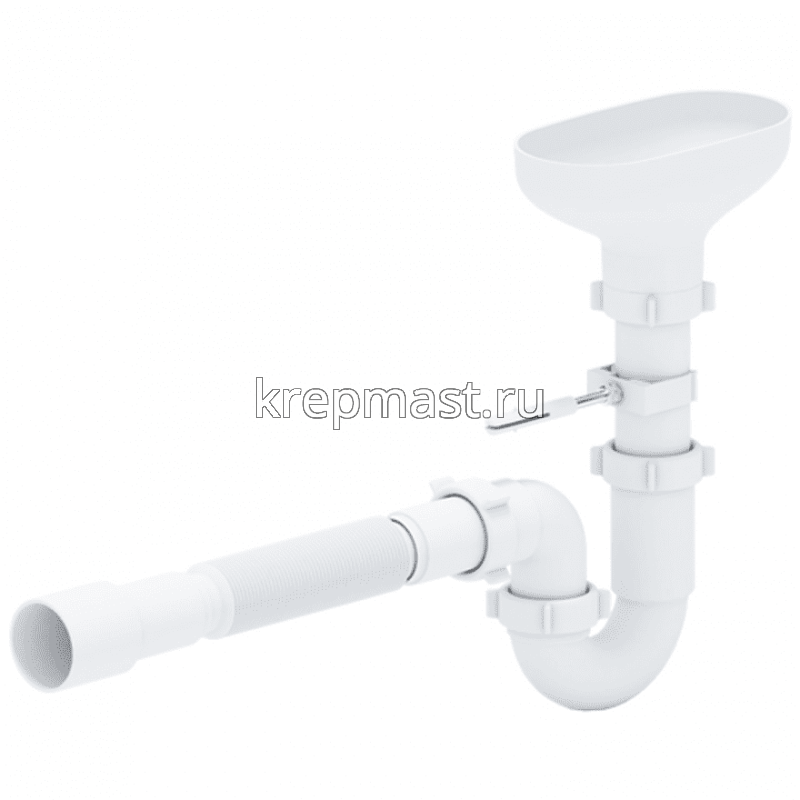 Сифон АНИ ПЛАСТ (DR 0115) 1 1/2х40 прямоточ. с разрывом струи 40х40/50