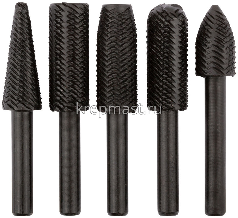 Шарошки FIT(дерево) д/фигур.отверстий 5 шт