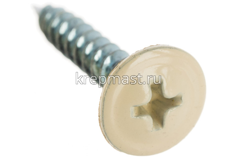 Саморез п/сф головка с п/ш острый 4,2х25 RAL1014