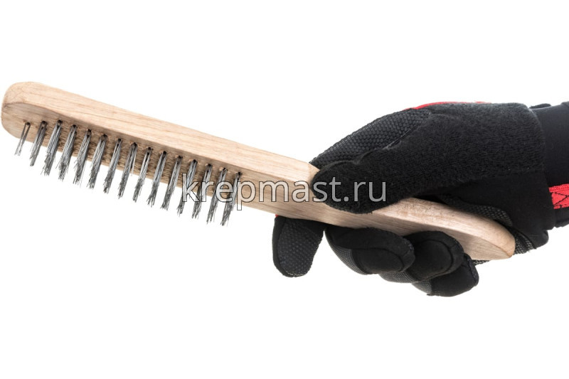 Корщетка деревянная ручка 5-ти рядная