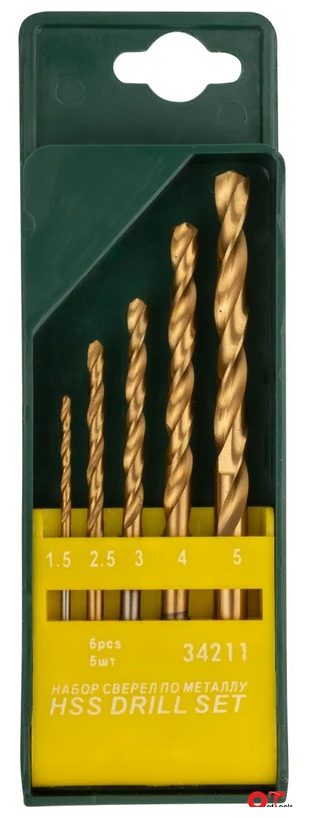 Набор сверел по металлу 6шт FIT (2-3-4-5-6-8мм) ТИТАН