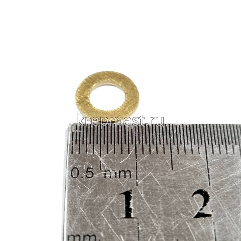 Шайба узкая 5 DIN 125 латунь