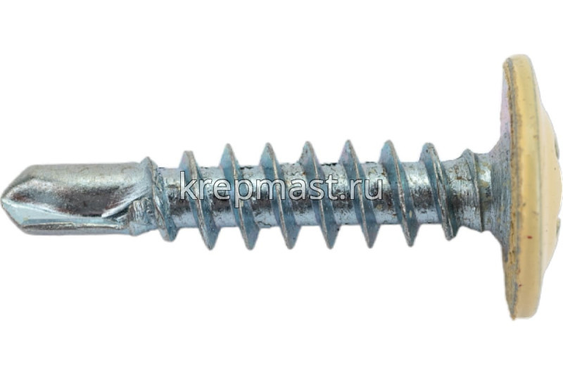 Саморез п/сф головка с п/ш сверло 4,2х19 RAL 1014