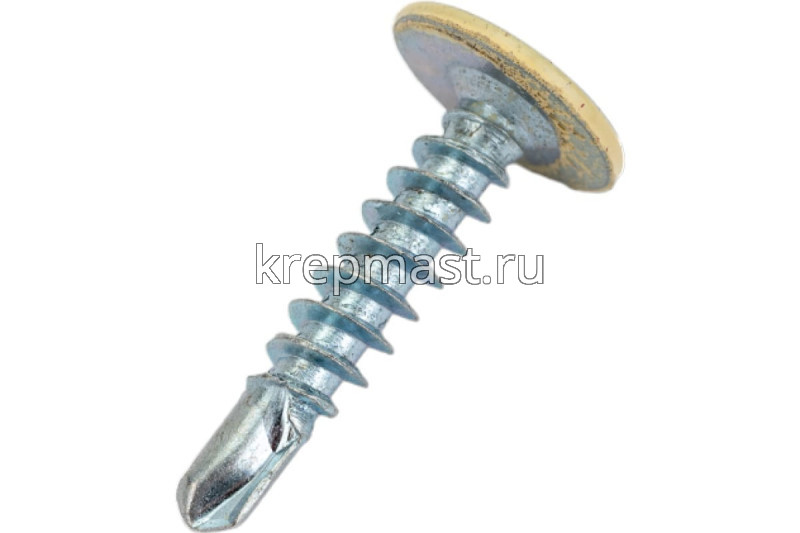 Саморез п/сф головка с п/ш сверло 4,2х19 RAL 1014