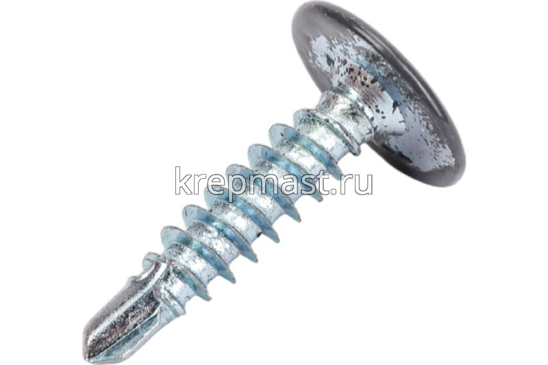 Саморез п/сф головка с п/ш сверло 4,2х19 RAL 7024