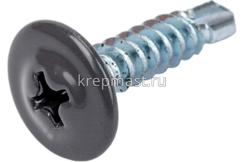 Саморез п/сф головка с п/ш сверло 4,2х19 RAL 7024