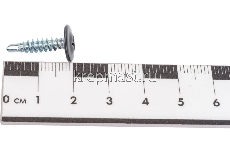 Саморез п/сф головка с п/ш сверло 4,2х19 RAL 7024