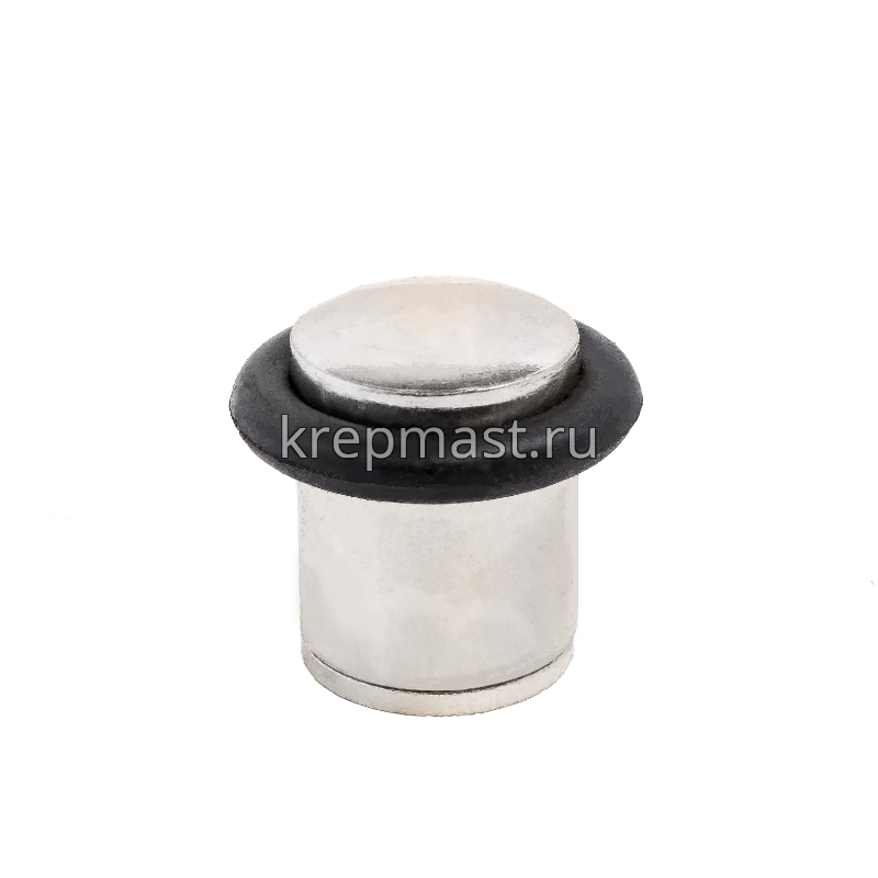 Ограничитель дверной цилиндр ХРОМ