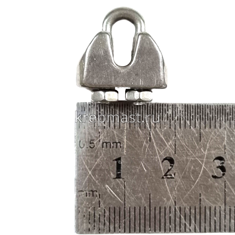 Зажим д/троса М 3 с гайками нерж. А 4