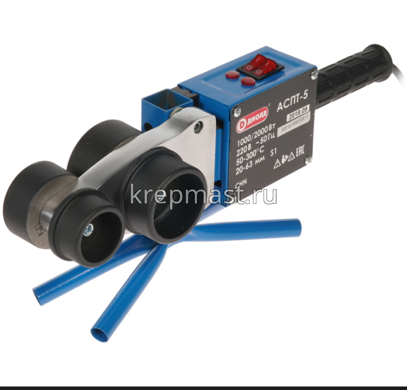 Паяльник ДИОЛД для полипр.труб (1000/2000Вт) д.20-63мм