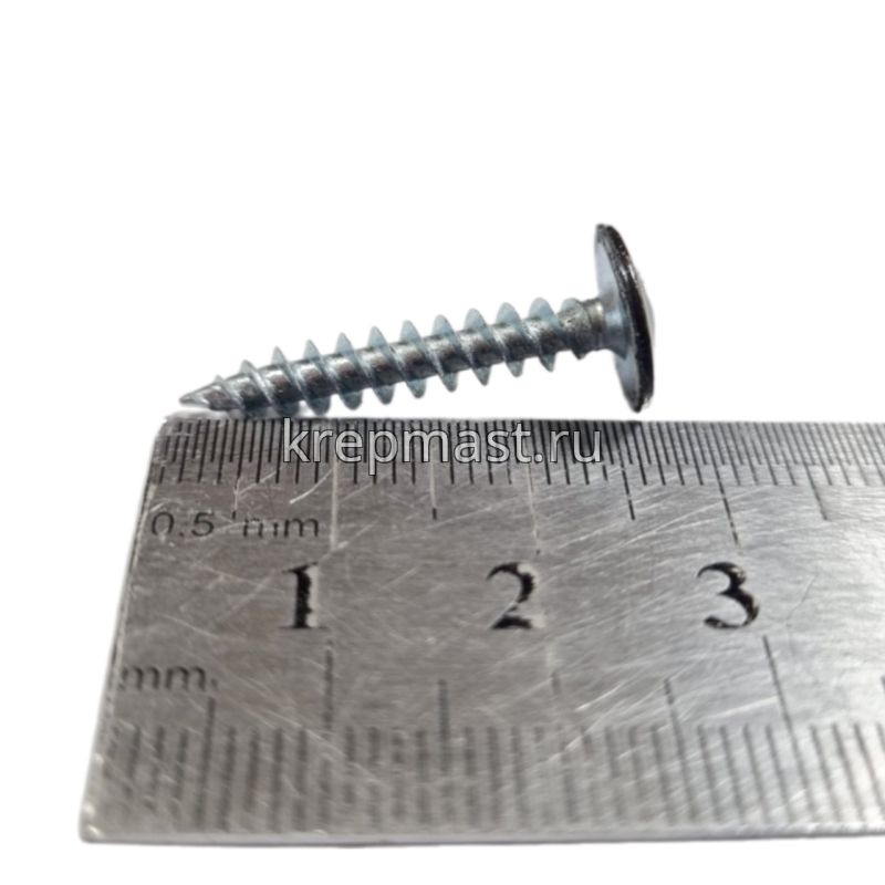 Саморез п/сф головка с п/ш острый 4,2х25 RAL9005