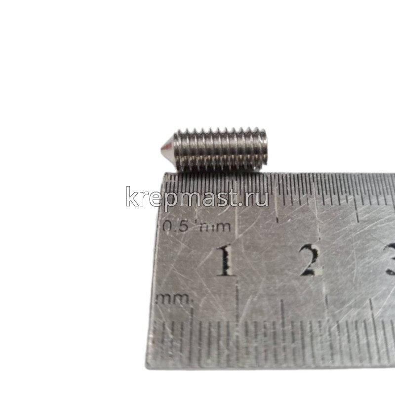 Винт уст. 6х14 DIN 914 зостр. вн/ш А2 нерж.