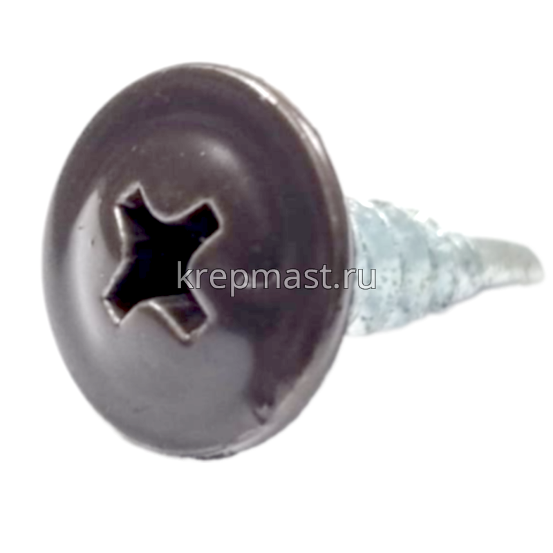 Саморез п/сф головка с п/ш сверло 4,2х16 RAL 8019