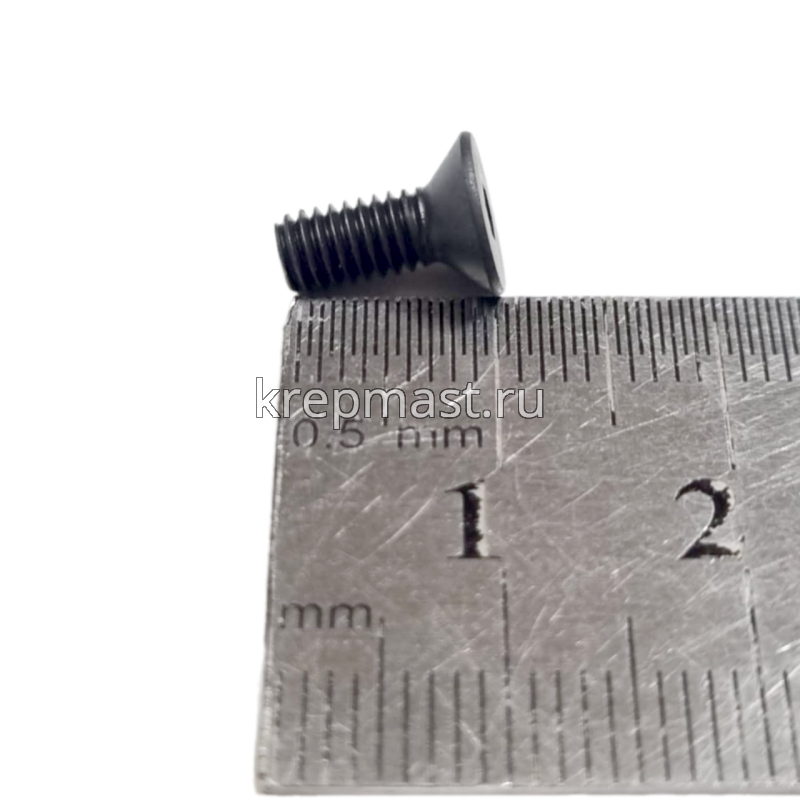 Винт с внут. шестиг. потай голов. 4х10 кл.пр.8,8 DIN 7991 черный