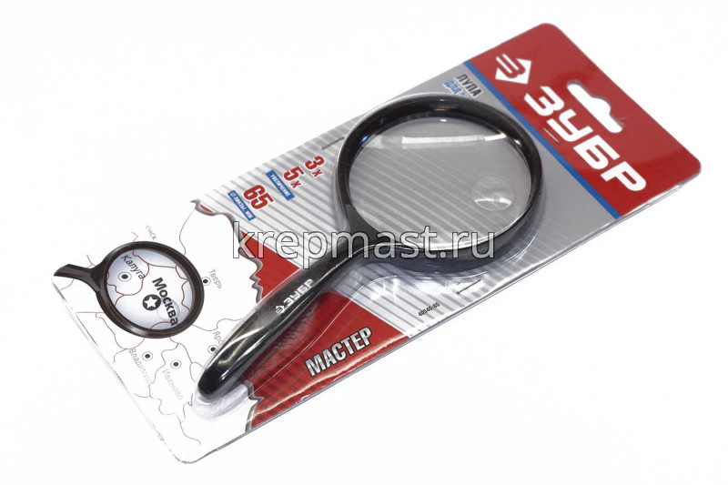 лупа STAYER "STANDART", 3х крат увел., Dлинзы 75мм