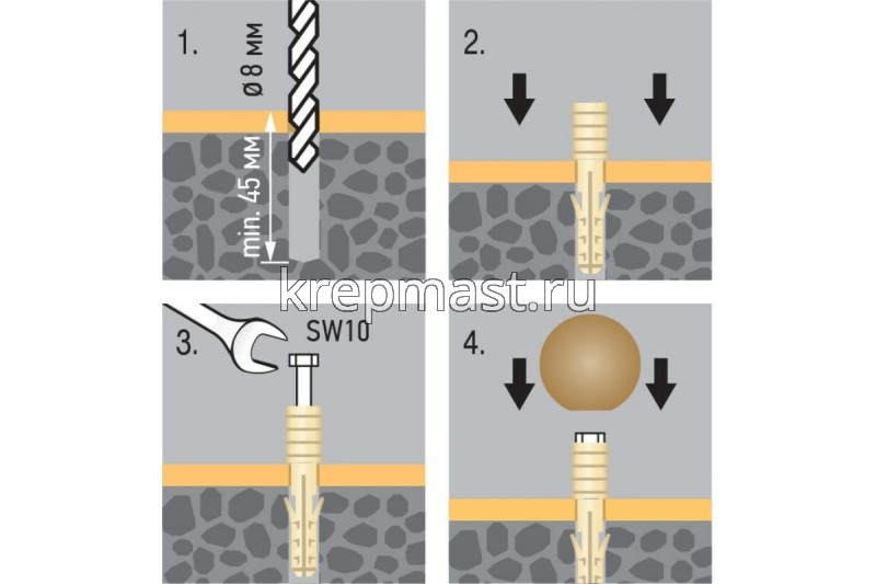 Ограничитель дверной ЕВРОПАРТНЕР цвет.бук