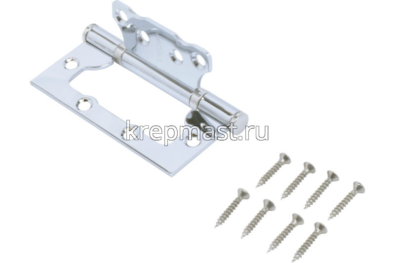 Петля универс. БЕЗ ВРЕЗКИ 100х75х2,5 хром