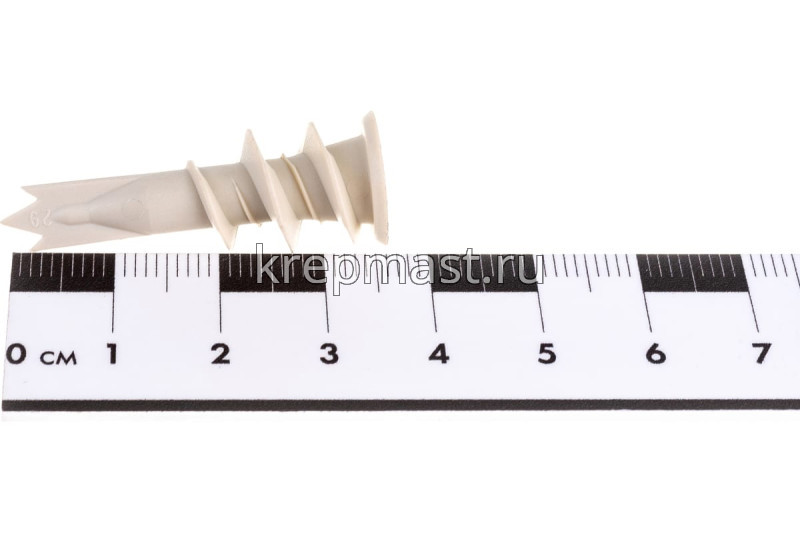 Дюбель DRIVA нейлон для ГПК удлин.сверло (бежевый)