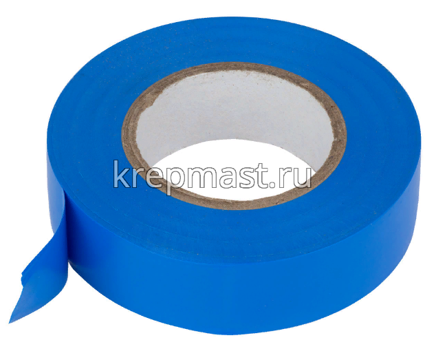 Изолента ПВХ цветная 19мм синяя