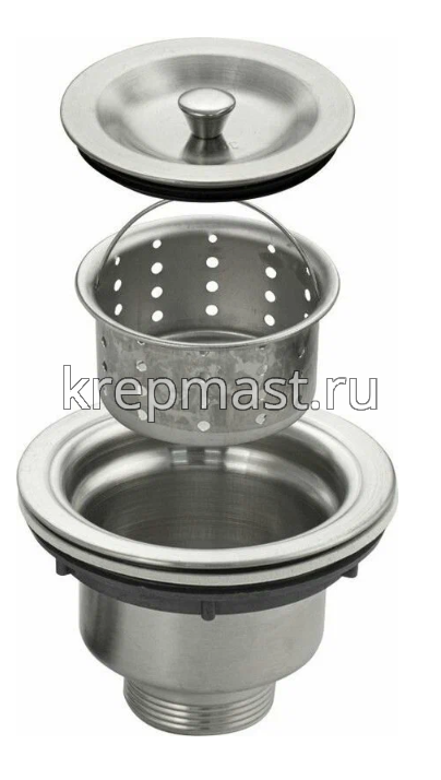 Верхняя часть д/сифона САНАКС 8720 с бол.горловиной с увел.объемом мусор.нерж.ст.