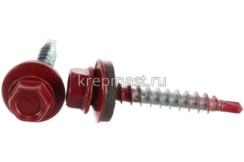 Саморез д/кровли краш. 4,8х35(38) RAL 3011/RR29