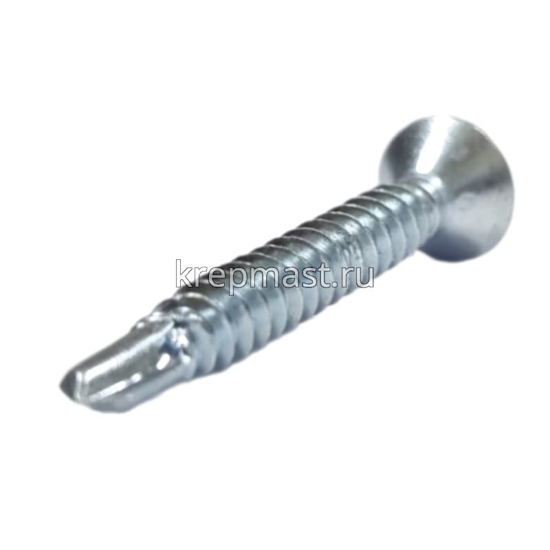 Саморез кров. б/шайбы DIN 7504 P 4,8х38 потай. - сверло оцинк.