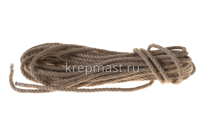 Веревка крученая джутовая 8мм (200м)