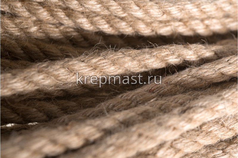 Веревка крученая джутовая 8мм (200м)