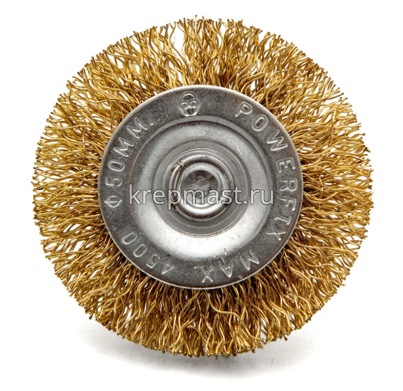 Корщетка- колесо 50мм для ДРЕЛИ USP латунь волна
