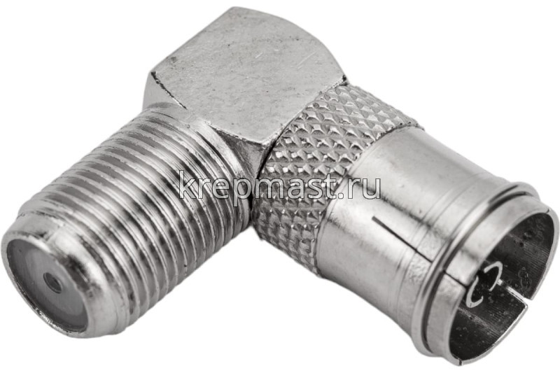 Переходник F-гнездо - гнездо TB угловой ТDM