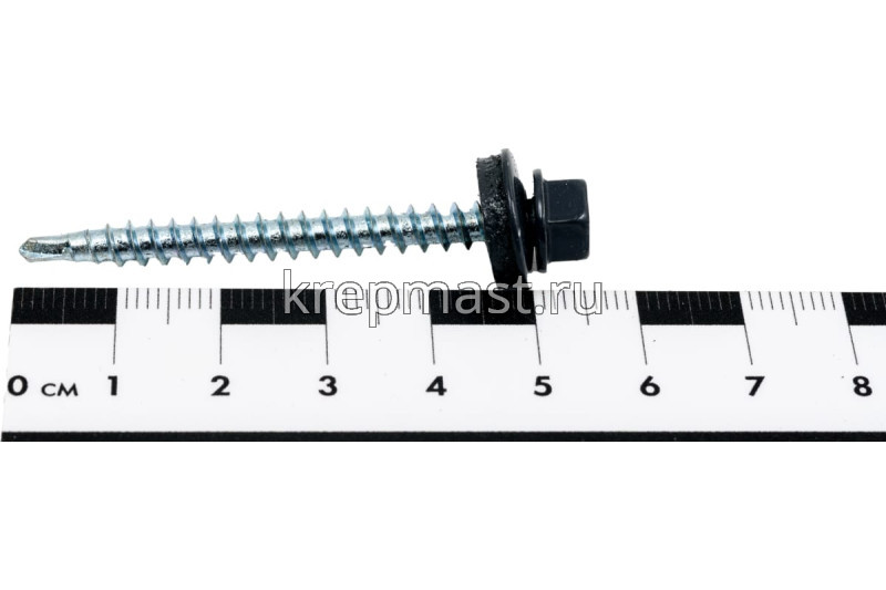 Саморез д/кровли краш. 4,8х51 RAL 7024