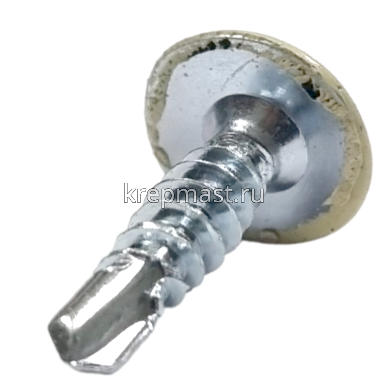 Саморез п/сф головка с п/ш сверло 4,2х16 RAL 1014