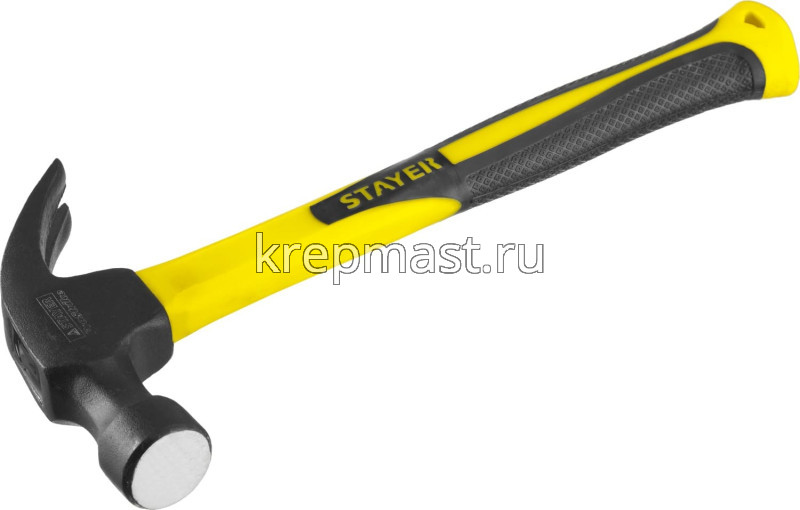 Молоток-гвоздодер STAYER 450гр, стеклопласт. ручка