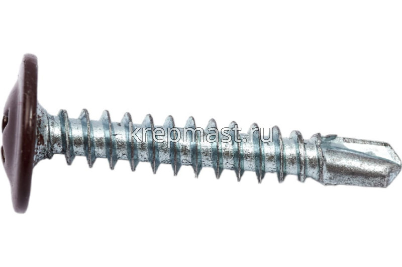 Саморез п/сф головка с п/ш сверло 4,2х25 RAL 8017