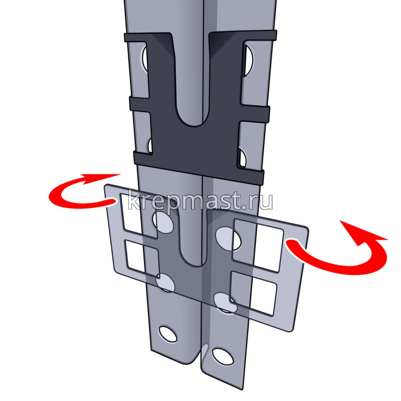 Крепление для м/профилей КРЕММЕР ( 50шт/уп)