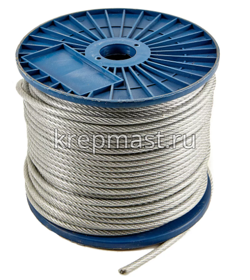 Трос в оплётке ПВХ 5/6 мм (100м)